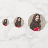 Senior Afstuderen Block Letter Foto Confetti (Voorkanten)