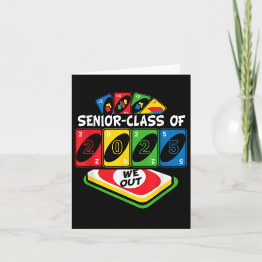 Senior Afstuderen CL van 2025 We-out Uno Funny Gra Kaart (Voorkant)