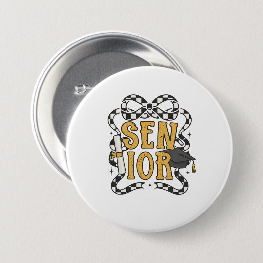 Senior Afstuderen Class Design 🎓✨ Ronde Button 7,6 Cm (Voorkant /achterkant)
