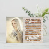 Senior 🎓 Afstuderen DIY Foto en tekst Kaart (Staand voorkant)