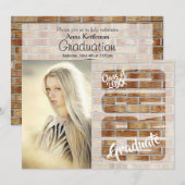 Senior 🎓 Afstuderen DIY Foto en tekst Kaart (Voorkant / Achterkant)