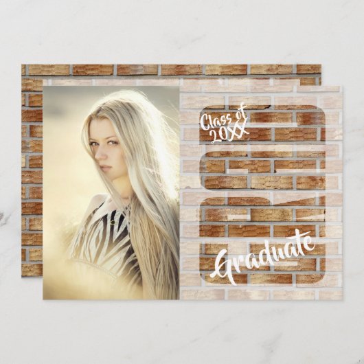 Senior 🎓 Afstuderen DIY Foto en tekst Kaart (Voorkant / Achterkant)