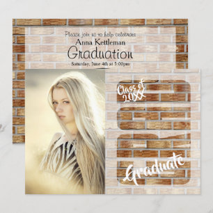 Senior 🎓 Afstuderen DIY Foto en tekst Kaart