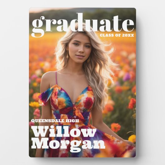 Senior Afstuderen Fotomagazine Hoesje Keepsake Fotoplaat (voorkant)