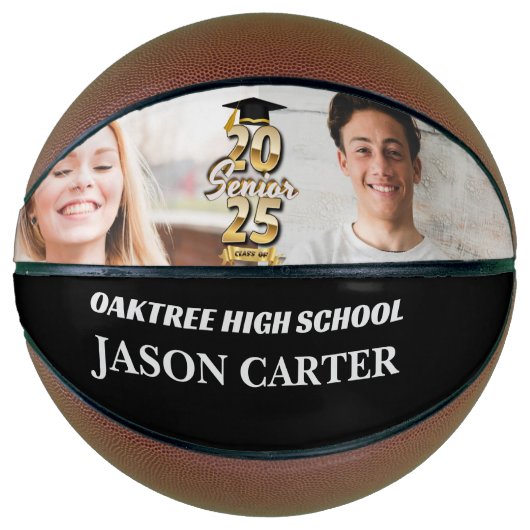 Senior Afstuderen Klasse van 2025 Afstuderen Foto Basketbal (Voorkant)