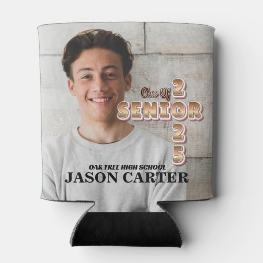 Senior Afstuderen Klasse van 2025 Afstuderen Foto Blikjeskoeler (Achterkant)