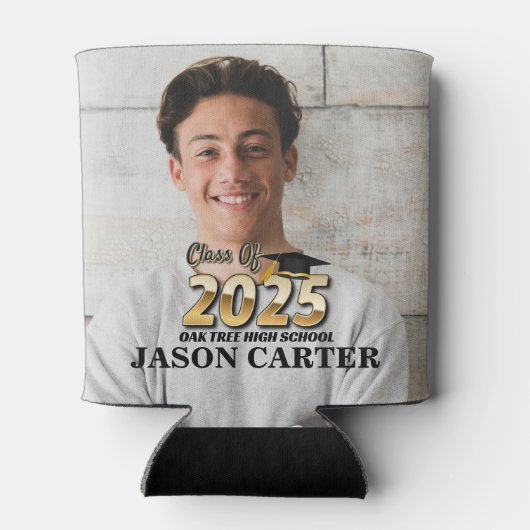 Senior Afstuderen Klasse van 2025 Afstuderen Foto Blikjeskoeler (Achterkant)