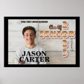 Senior Afstuderen Klasse van 2025 Afstuderen Foto Poster (Voorkant)