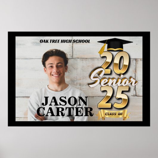 Senior Afstuderen Klasse van 2025 Afstuderen Foto Poster (Voorkant)