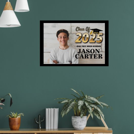 Senior Afstuderen Klasse van 2025 Afstuderen Foto Poster (Woonkamer 1)