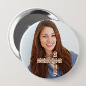 Senior Afstuderen Klasse van 2025 Afstuderen Foto Ronde Button 4,0 Cm (Voorkant /achterkant)