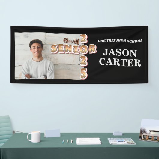 Senior Afstuderen Klasse van 2025 Afstuderen Foto Spandoek (Beurs)