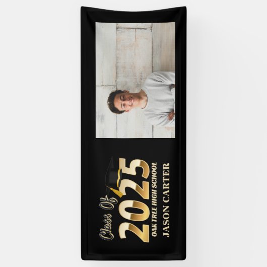 Senior Afstuderen Klasse van 2025 Afstuderen Foto Spandoek (Verticaal)
