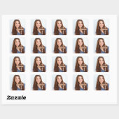 Senior Afstuderen Klasse van 2025 Afstuderen Foto Vierkante Sticker (Vel)