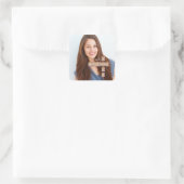 Senior Afstuderen Klasse van 2025 Afstuderen Foto Vierkante Sticker (Tas)