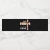 Senior Afstuderen Klasse van 2025 Graduation Party Waterfles Etiket (Enkel label)