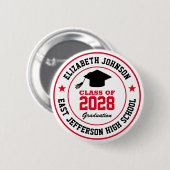 Senior Afstuderen-klasse van de middelbare school Ronde Button 5,7 Cm (Voorkant /achterkant)