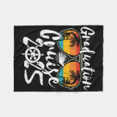 Senior Afstuderen Reiscruise 2025 Retro Scheepsond Fleece Deken (Voorkant (Horizontaal))