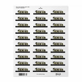 Senior Afstuderen Retour-adreslabels Etiket (Full Sheet)