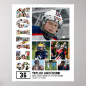 Senior Afstuderen Sporter Fotocollage Poster (Voorkant)