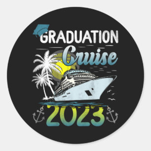 Senior Afstuderen Trip Cruise 2023 AW Ship Graduat Ronde Sticker