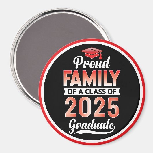 Senior Afstuderen Trotse Familie van een 2025 Afst Magneet (Voorkant / Achterkant)