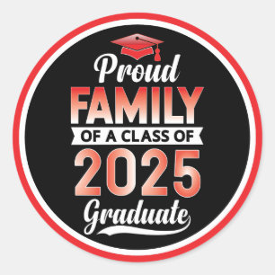 Senior Afstuderen Trotse Familie van een 2025 Afst Ronde Sticker