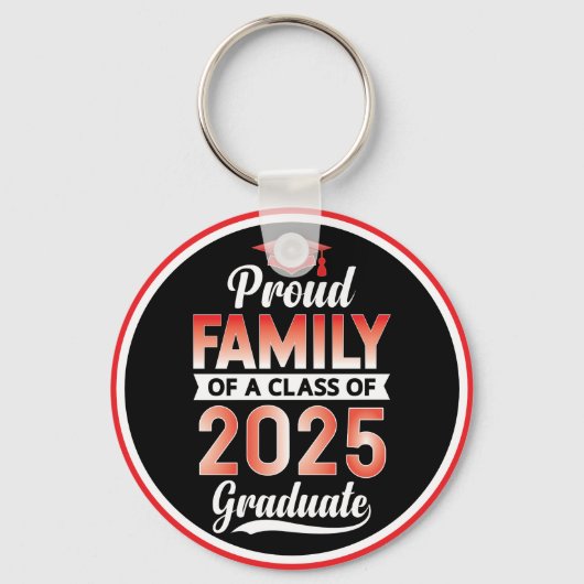 Senior Afstuderen Trotse Familie van een 2025 Afst Sleutelhanger (Achterkant)