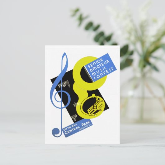 Senior Amateur Music Contest Briefkaart (Staand voorkant)