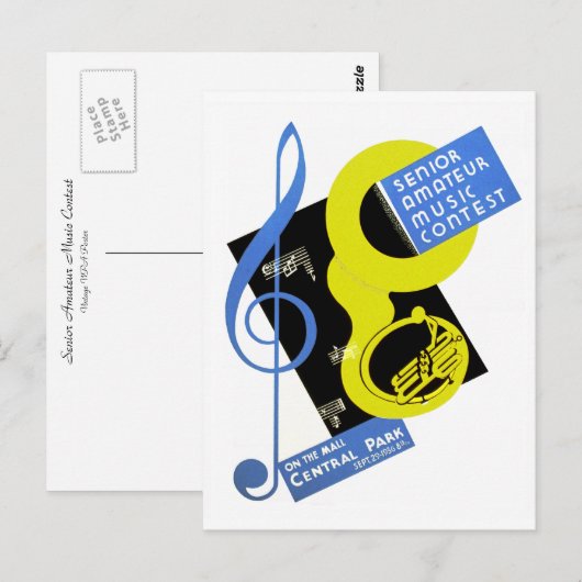 Senior Amateur Music Contest Briefkaart (Voorkant / Achterkant)