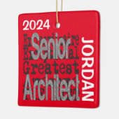 Senior Architect Extraordinaire CUSTOM Keramisch Ornament (Links)