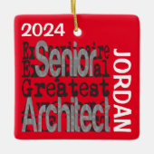 Senior Architect Extraordinaire CUSTOM Keramisch Ornament (Voorkant)