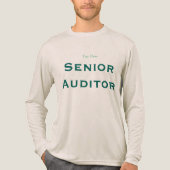 "Senior Auditor" Tri-Blend Shirt (Voorkant volledig)