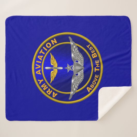 Senior Aviation Wings Sherpa Deken (Voorkant (horizontaal))
