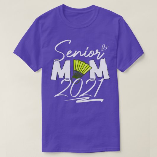 Senior Badminton Mam Klasse 2021 Afstuderen T T-shirt (Design voorkant)