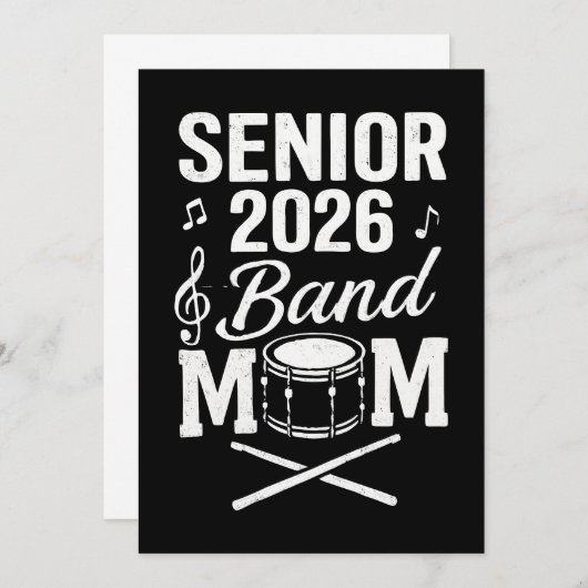Senior Band Moeder 2026 Kaart (Voorkant / Achterkant)