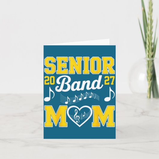 Senior Band Moeder 2027 Marching Illustratie Kaart (Voorkant)