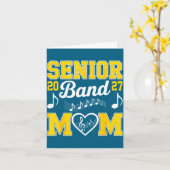 Senior Band Moeder 2027 Marching Illustratie Kaart (Gele Bloem)