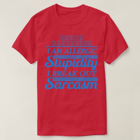 SENIOR BARTENDER 2 T-SHIRT (Design voorkant)