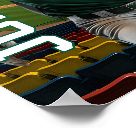 Senior Baseball Player School Team Sports Photo Poster (Hoek)