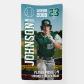 Senior Baseball Player School Team Sports Photo Spandoek (Verticaal)