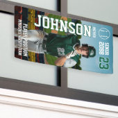 Senior Baseball Player School Team Sports Photo Spandoek (Buitenkant Gebouw)