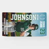 Senior Baseball Player School Team Sports Photo Spandoek (Horizontaal)