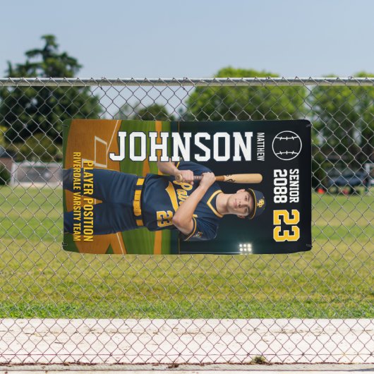 Senior Baseball Team Player Custom Portrait Photo Spandoek (Insitu)