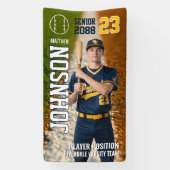 Senior Baseball Team Player Custom Sports Photo Spandoek (Verticaal)