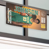 Senior Basketbal Aangepaste Sjabloon Foto Sport Spandoek (Buitenkant Gebouw)