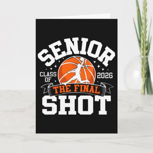 Senior Basketbal Cl Van 2026 Crew Afstuderen Senio Kaart (Voorkant)