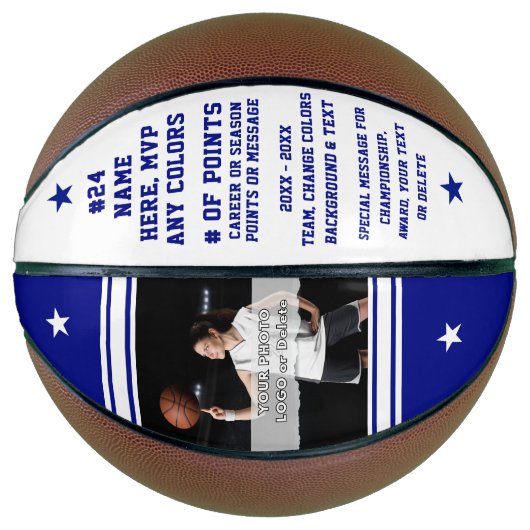 Senior Basketbal Gift Ideeën, FOTO BASKETBAL (Voorkant)