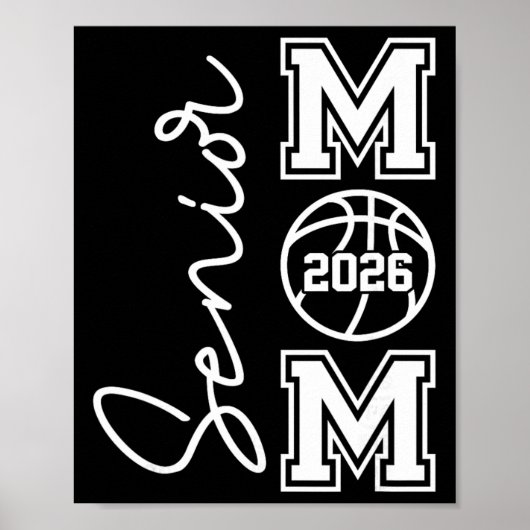 Senior Basketbal Moeder Cl Van 2026 Speler Afstude Poster (Voorkant)