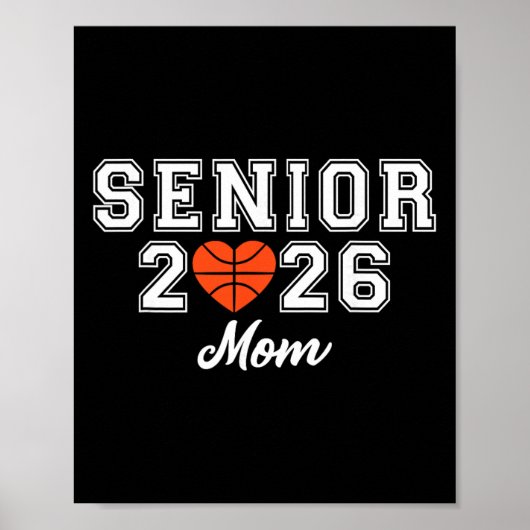 Senior Basketbal Moeder Cl Van 2026 Speler Afstude Poster (Voorkant)